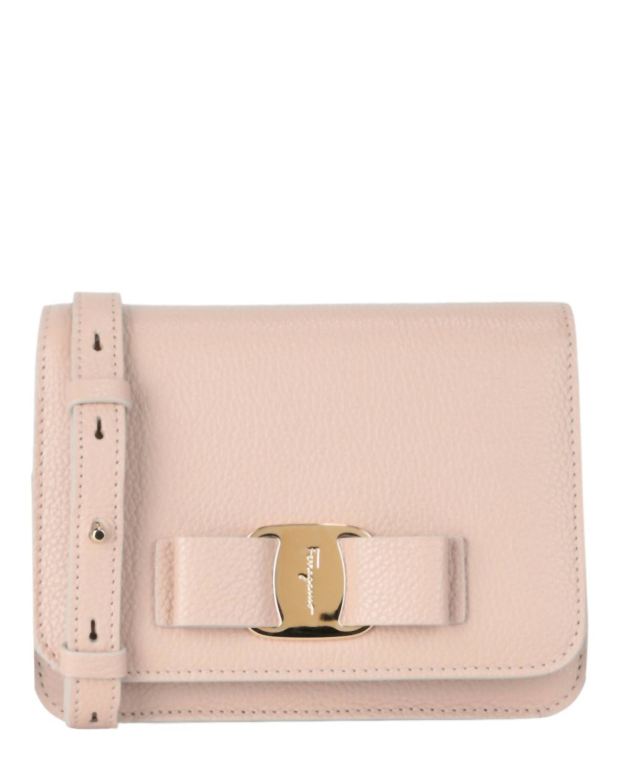 Salvatore Ferragamo Women's Vara Bow Crossbody Bag in light pink - women's bag