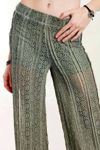 Pol - Flower Lace Palazzo Pants