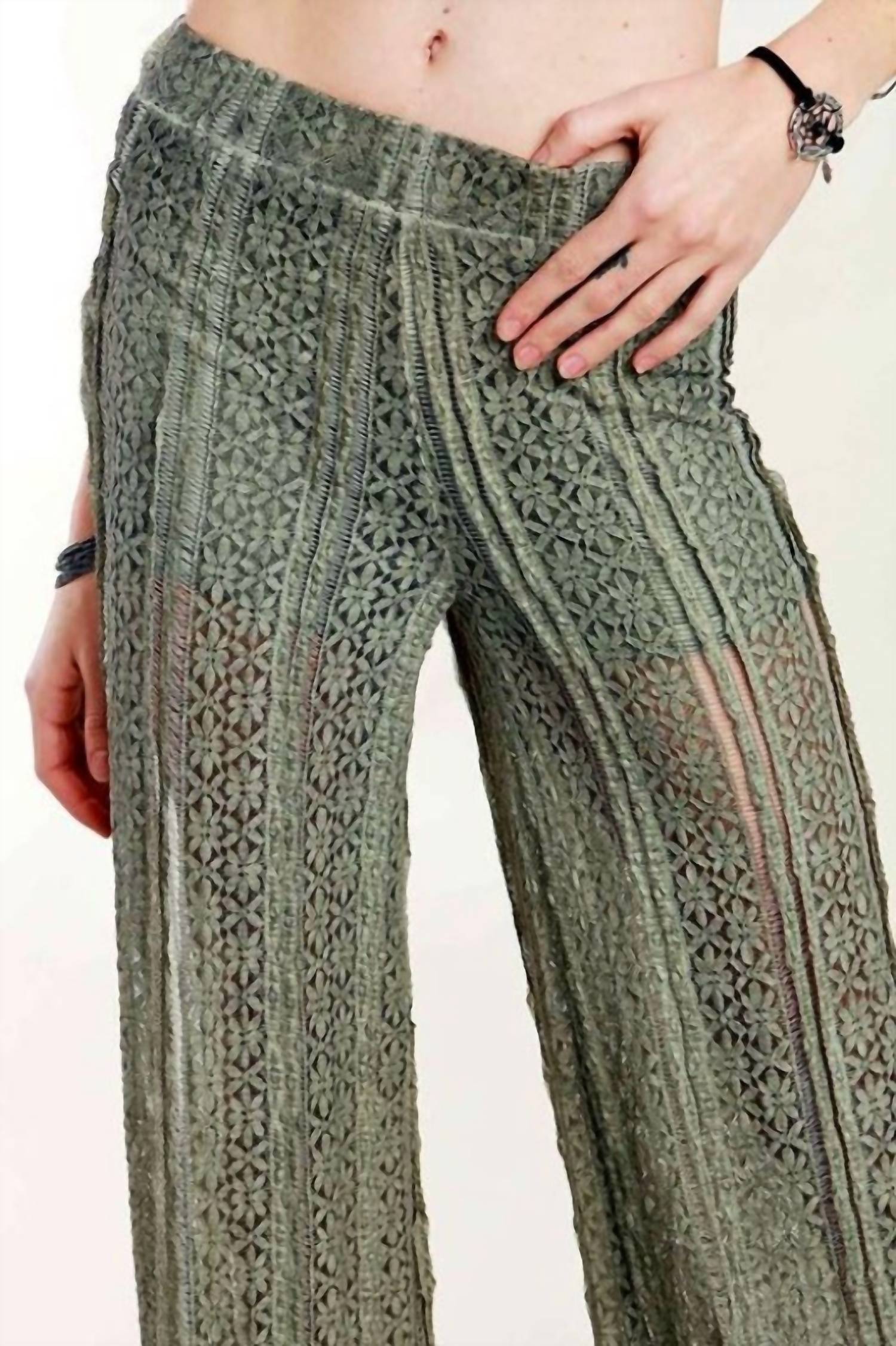 Pol - Flower Lace Palazzo Pants
