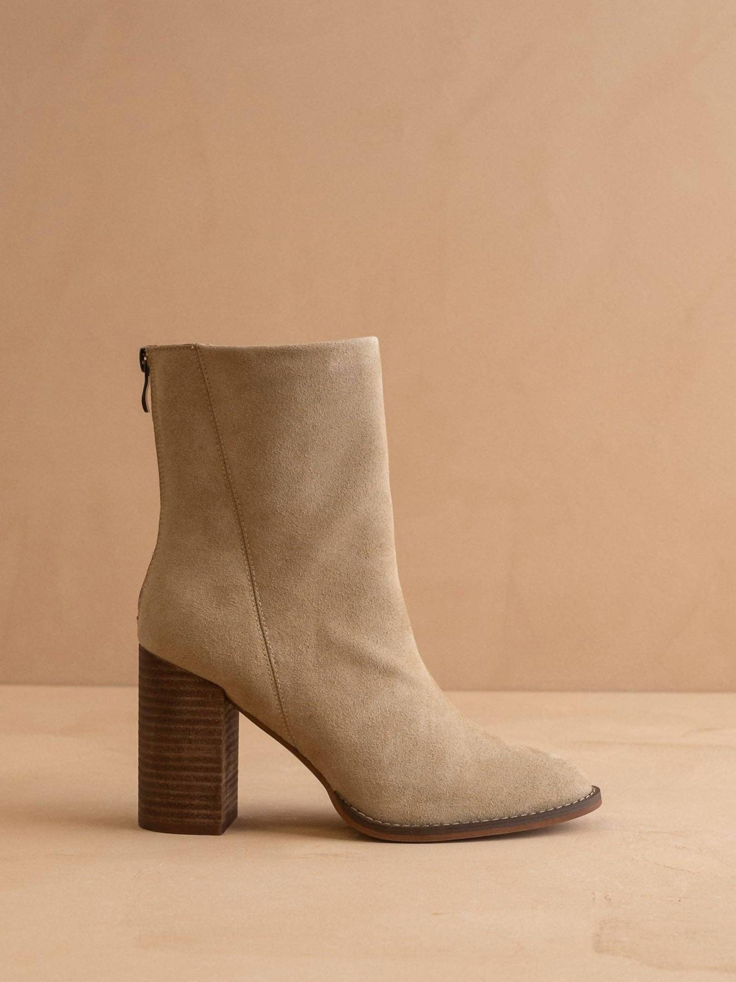 Oasis Society - Women's The Maxine Minimal Suede Heel Fall Bootie