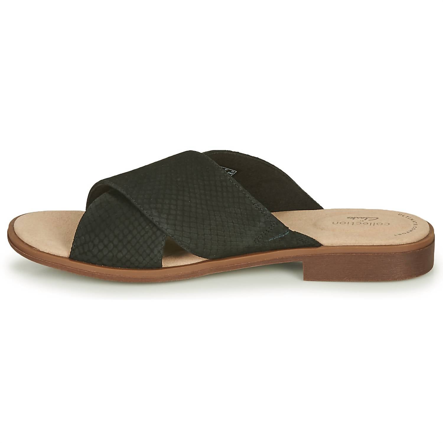 Clarks Women's Declan Ivy Sandal in black nubuck - women's sandal - alternate view