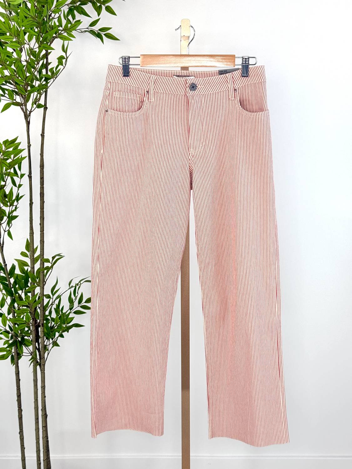 Kut From The Kloth - Charlotte Stripe High Rise Wide Straight Leg Pants