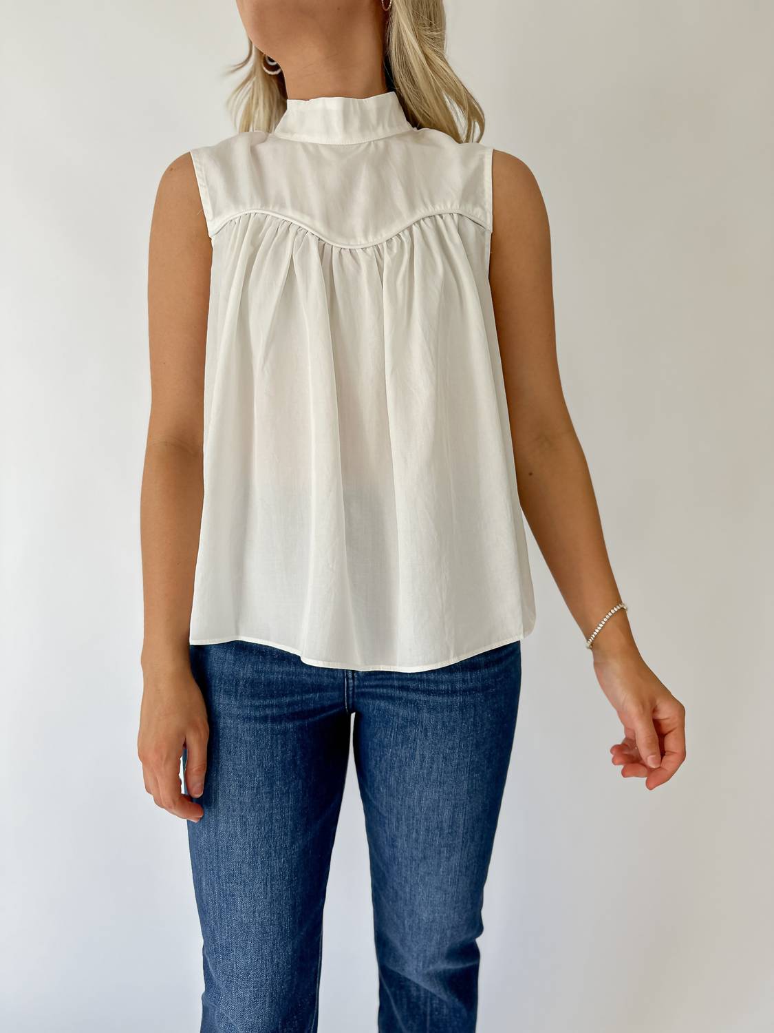 Sage The Label - Women's Marie Mock Neck Tank Top