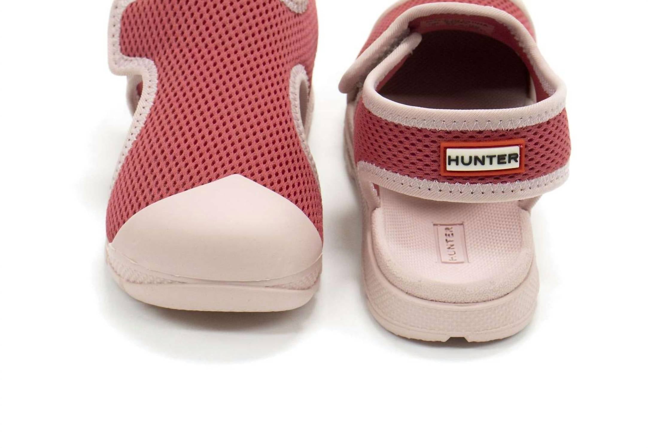 HUNTER Girls Mesh Outdoor Walking Sandals in rowan pink 1 - kids' sandal - view 4