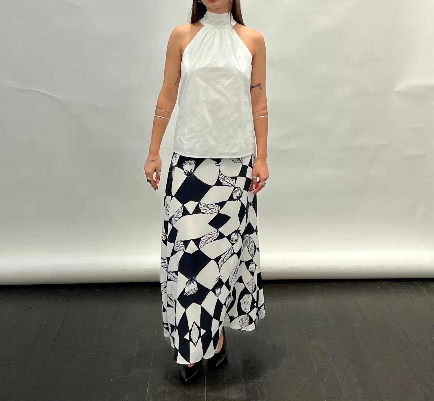 Shwetambari - Halter Neck Top With Big Bow