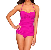 La Blanca - Twist Front Bandeau Side Adjustable One Piece Swimsuit