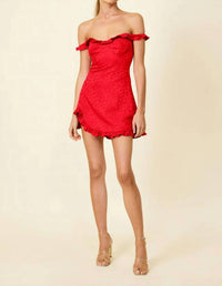 Line And Dot - Penni Off The Shoulder Ruffle Dress