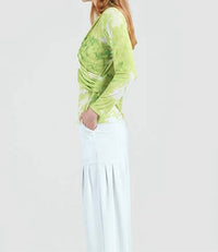 Clara Sun Woo - V-neck Draped Pleat Top