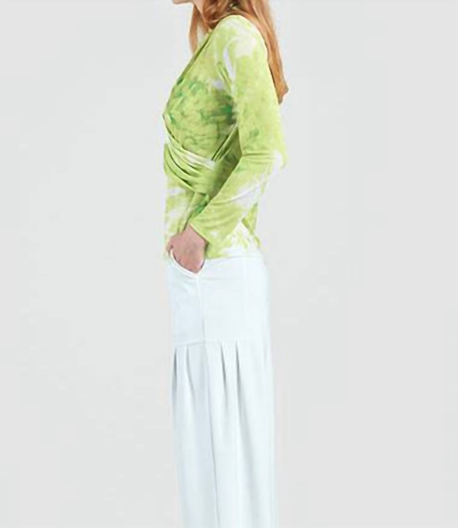 Clara Sun Woo - V-neck Draped Pleat Top