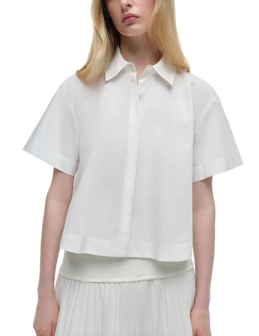 Simkhai - Bernie Short Sleeve Pleated Shirt