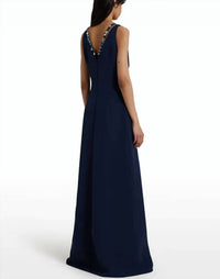 Safiyaa - Mariam V-neck Aline Gown with Embellishment