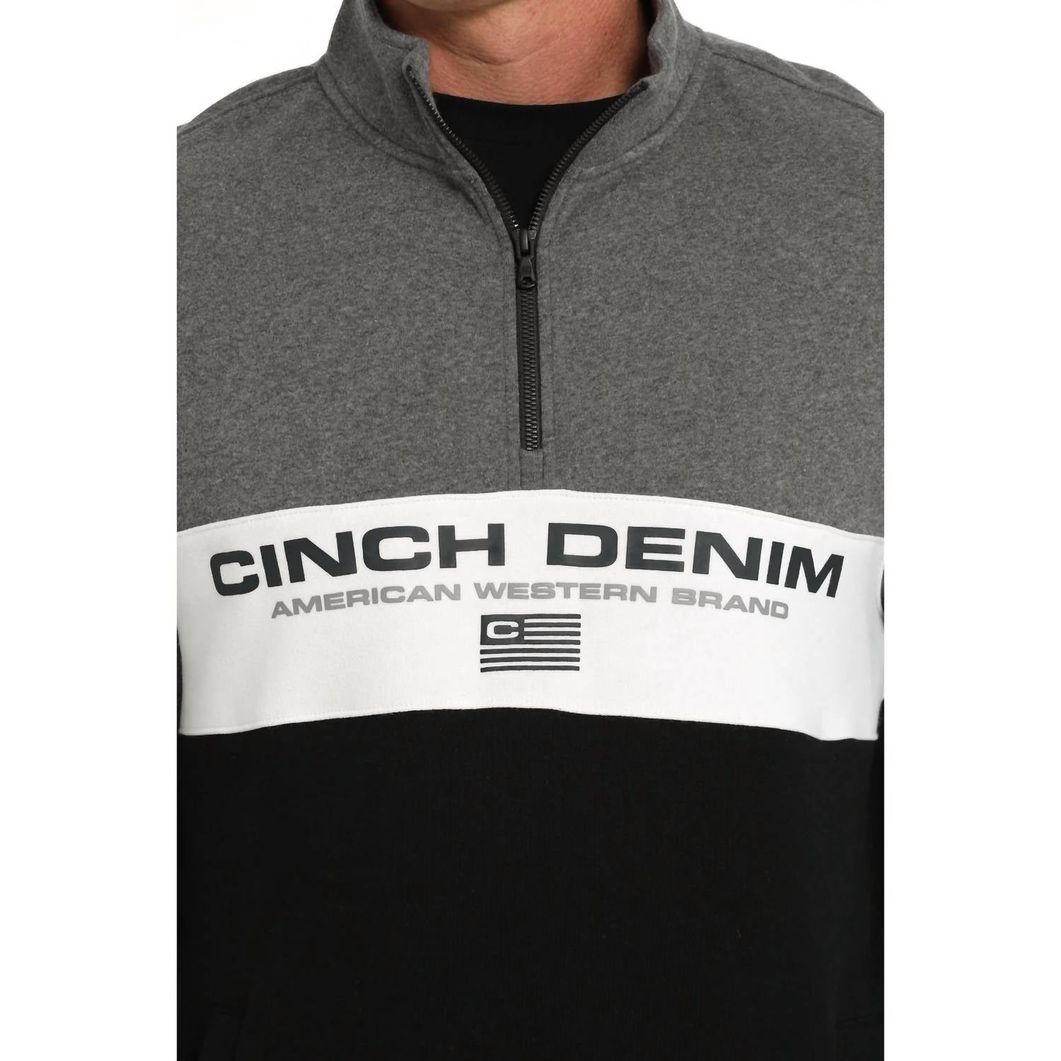 Cinch - Colorblock Quarter-zip Pullover Sweater