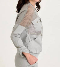 Xcvi - Niels Poplin Mesh Jacket