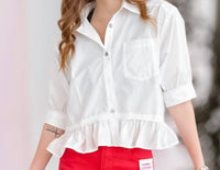 Entro - Frill Button Up Blouse