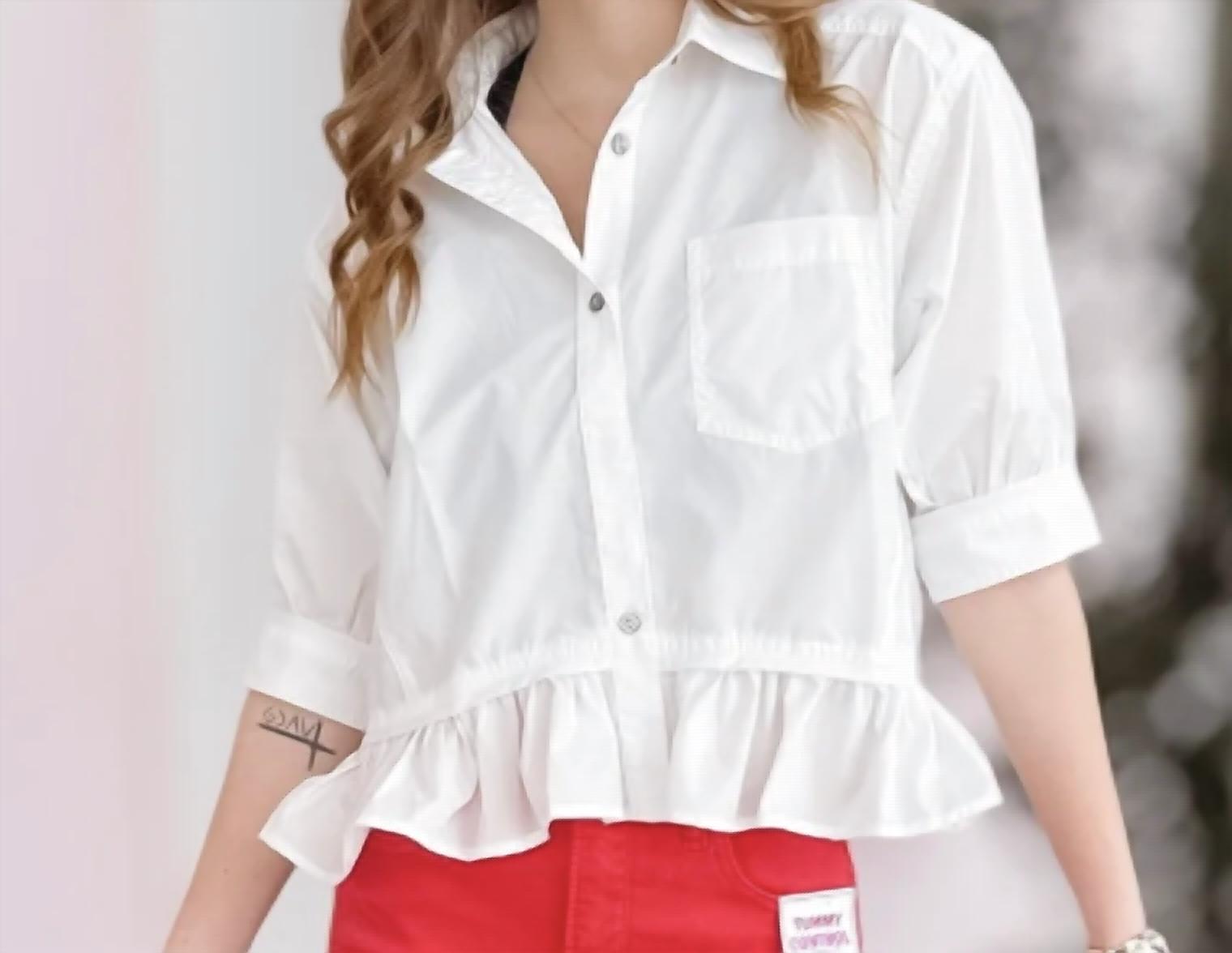 Entro - Frill Button Up Blouse