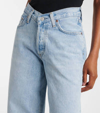 AGOLDE Women's V Waist Baggy High Rise Jeans in prevail - women's jeans - view 4