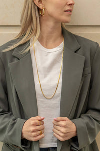 Brenda Grands - Women's Herringbone Long Necklace Small
