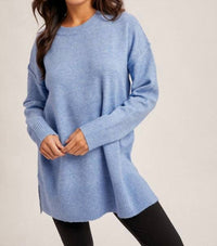 Hem & Thread - Crew Neck Oversized Everyday Tunic Sweater