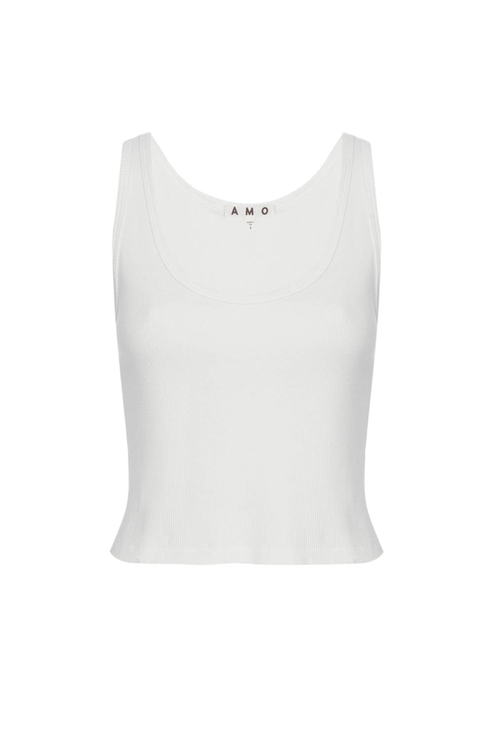 Amo - Crop Rib Tank Top