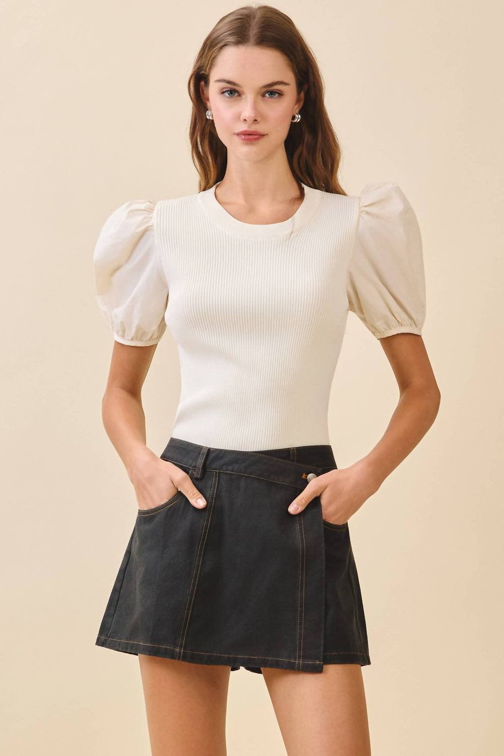 Tcec - Lorelei Puff Sleeves Top