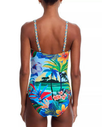 Johnny Was - Twist Front Ruched One Piece Swimsuit