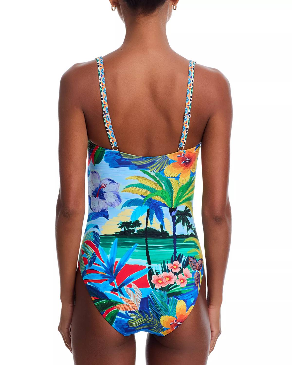 Johnny Was - Twist Front Ruched One Piece Swimsuit
