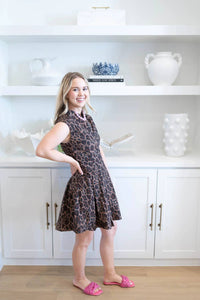 Karlie - Leopard Pleat Dress
