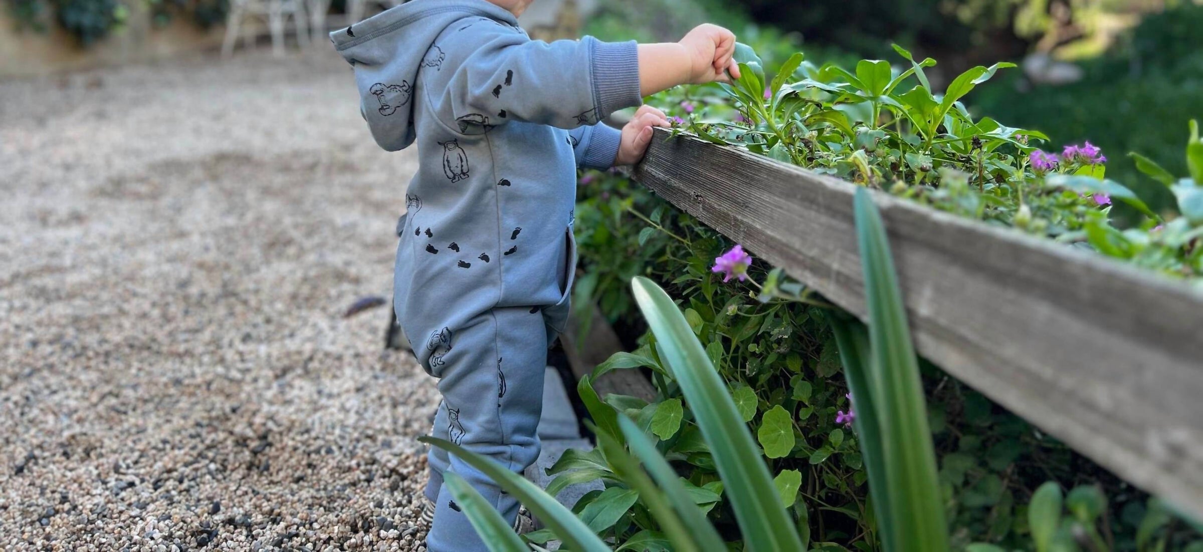 Ettie + H - Boy's Parker Yeti Hooded Romper