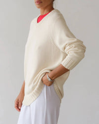 Donni. - Cotton Cashmere V-neck Sweater