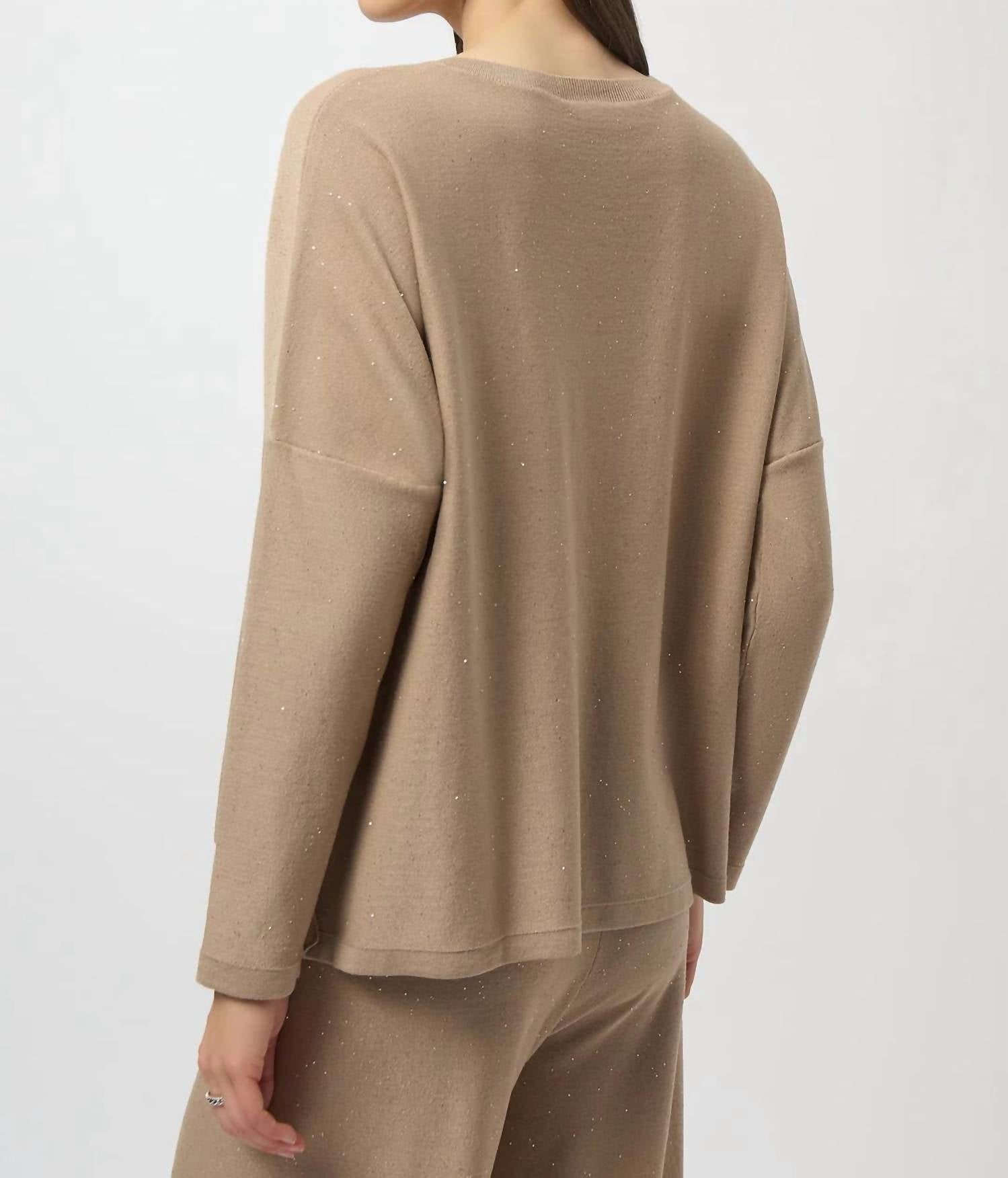 Joseph Ribkoff - Women's Sequined Long Sleeve Boxy Top