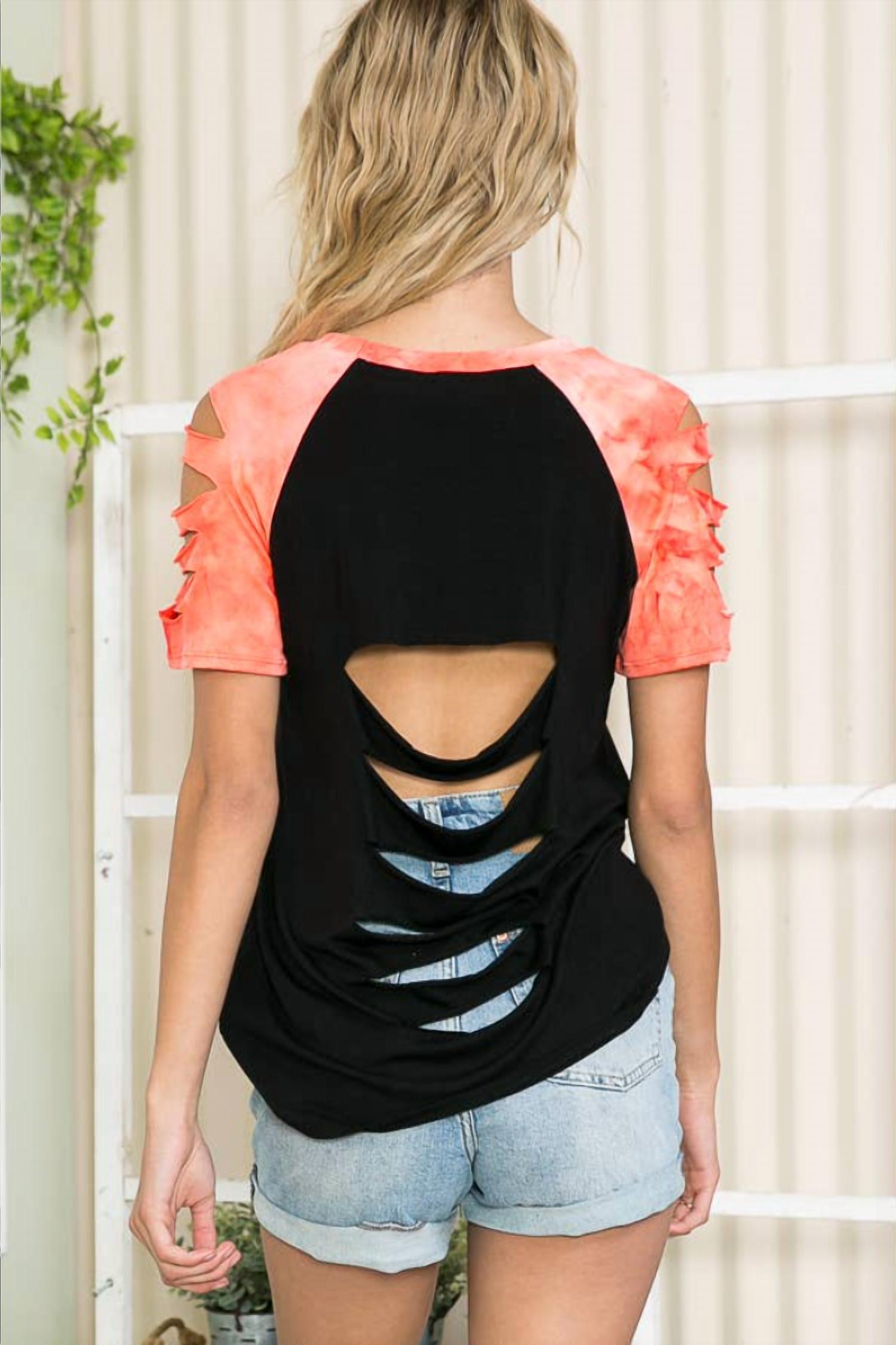 Magic Fit - Cutout Top With Tie-dye
