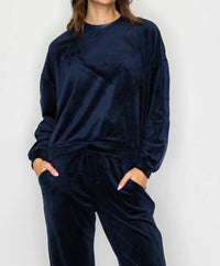 Knit Riot - Velour Lounge Crew Sweater
