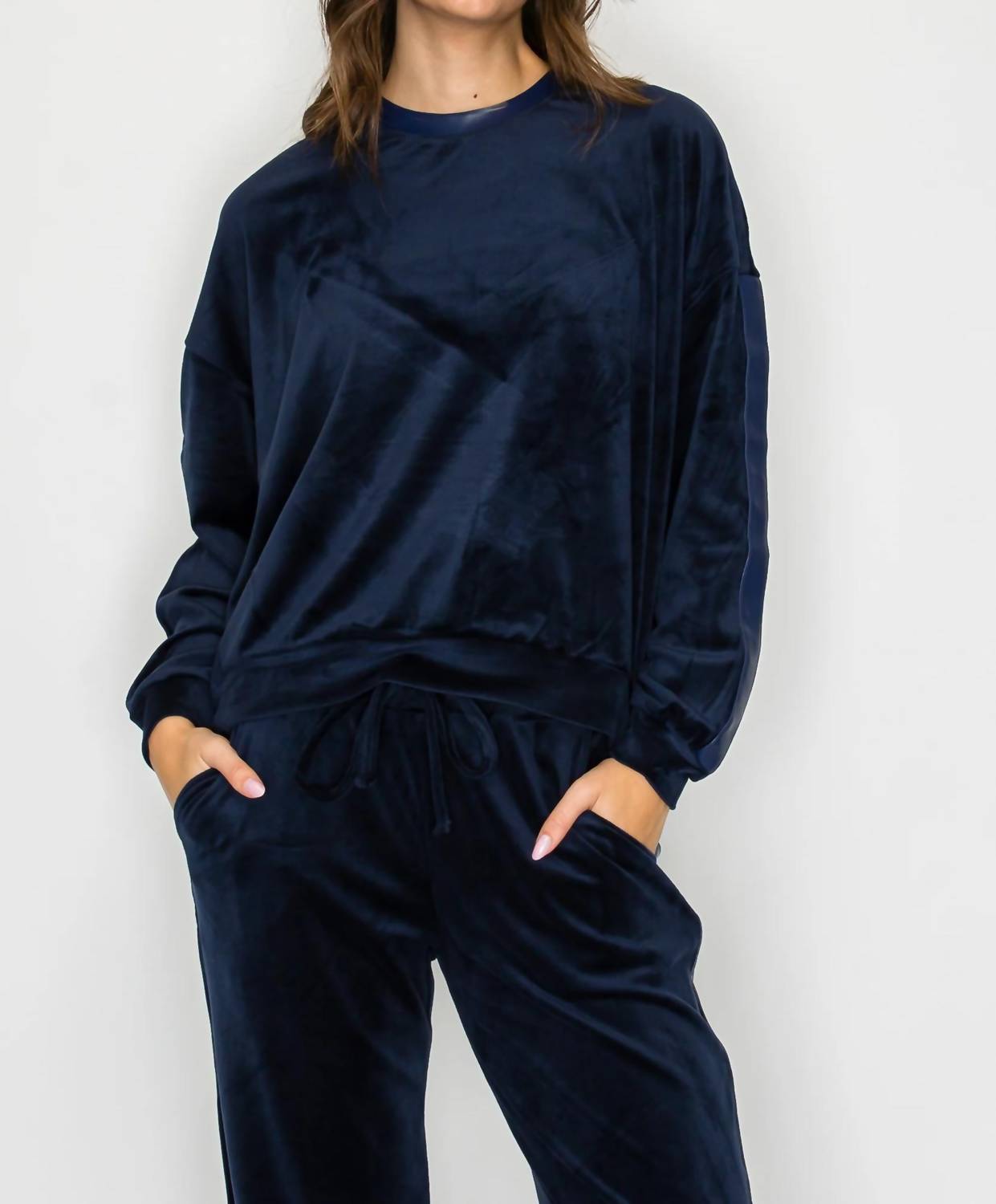 Knit Riot - Velour Lounge Crew Sweater