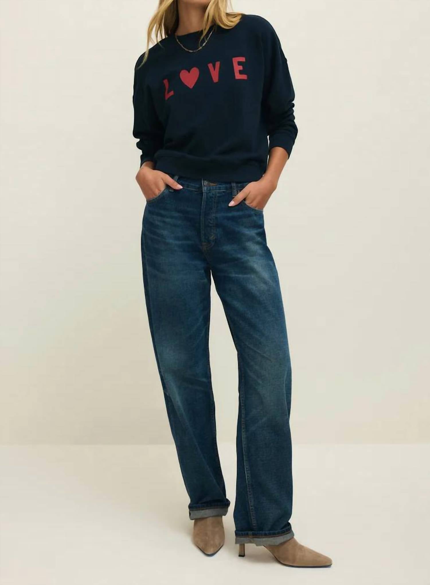 Z Supply First Date Fleece Sweatshirt in eclipse - women's top - view 5