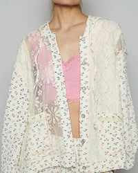 Pol - Ditzy Floral Hoodie Jacket