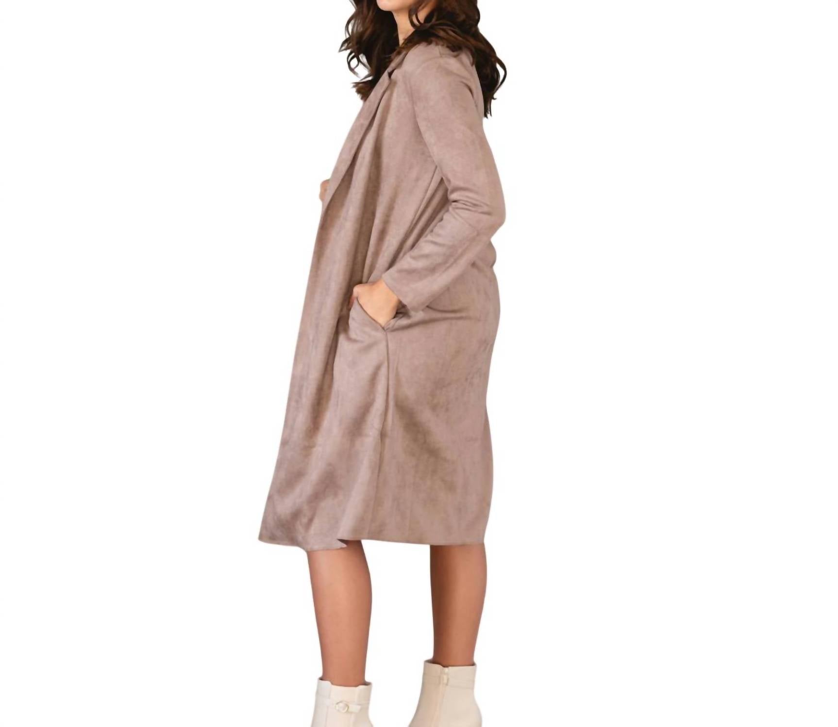 Love Poem - Molly Mae Vegan Suede Trench Coat
