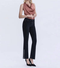 Vervet By Flying Monkey - High Rise Pearl Embellished Bootcut Jeans