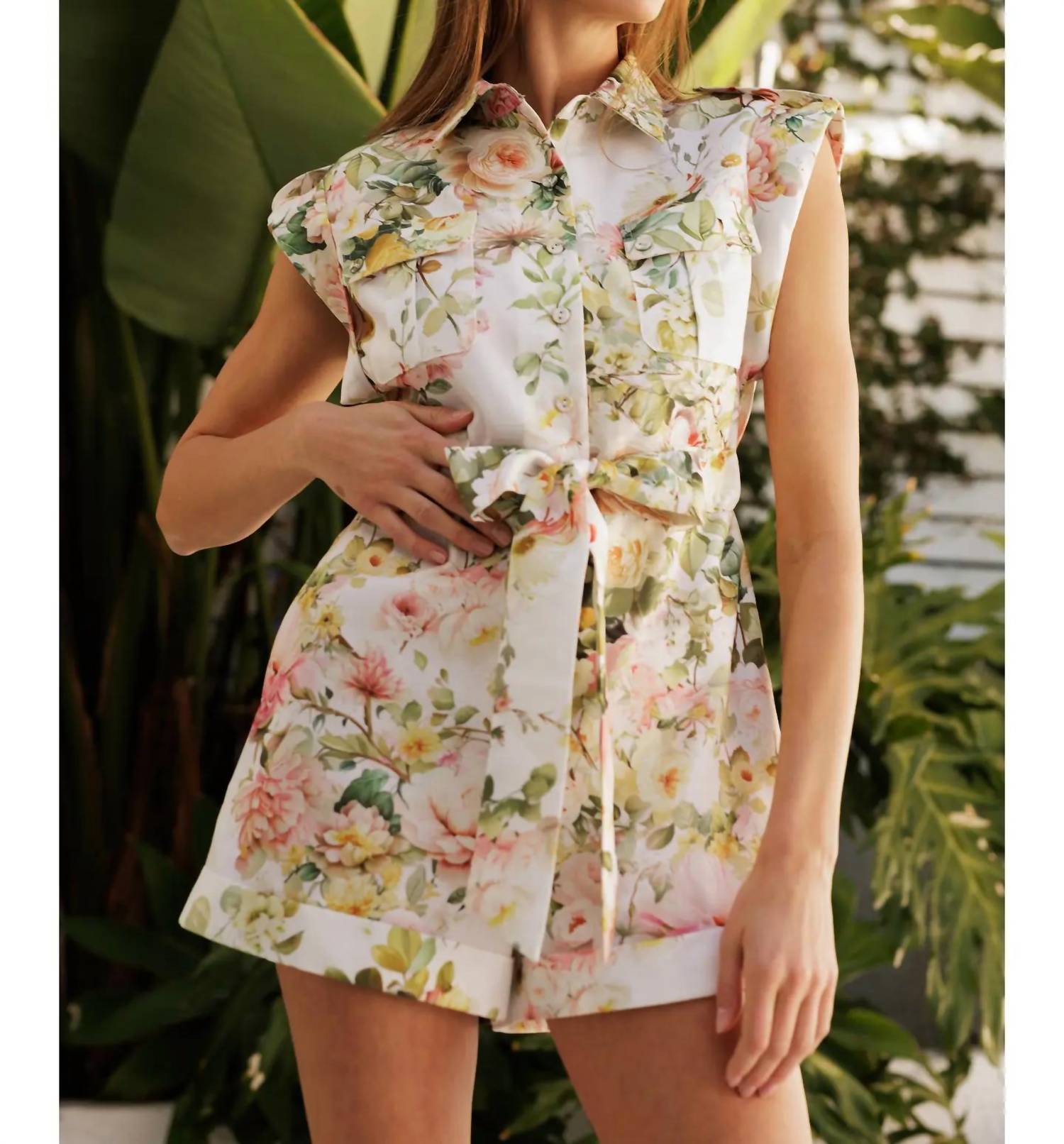 Endless Blu. - Floral Cotton Romper