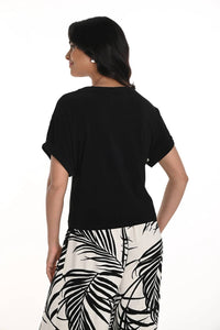 Frank Lyman - Tropical Leaf Print Top