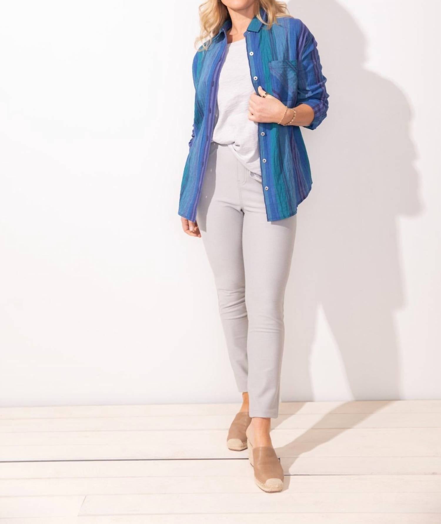 Escape By Habitat - Striped Boyfriend Shirt