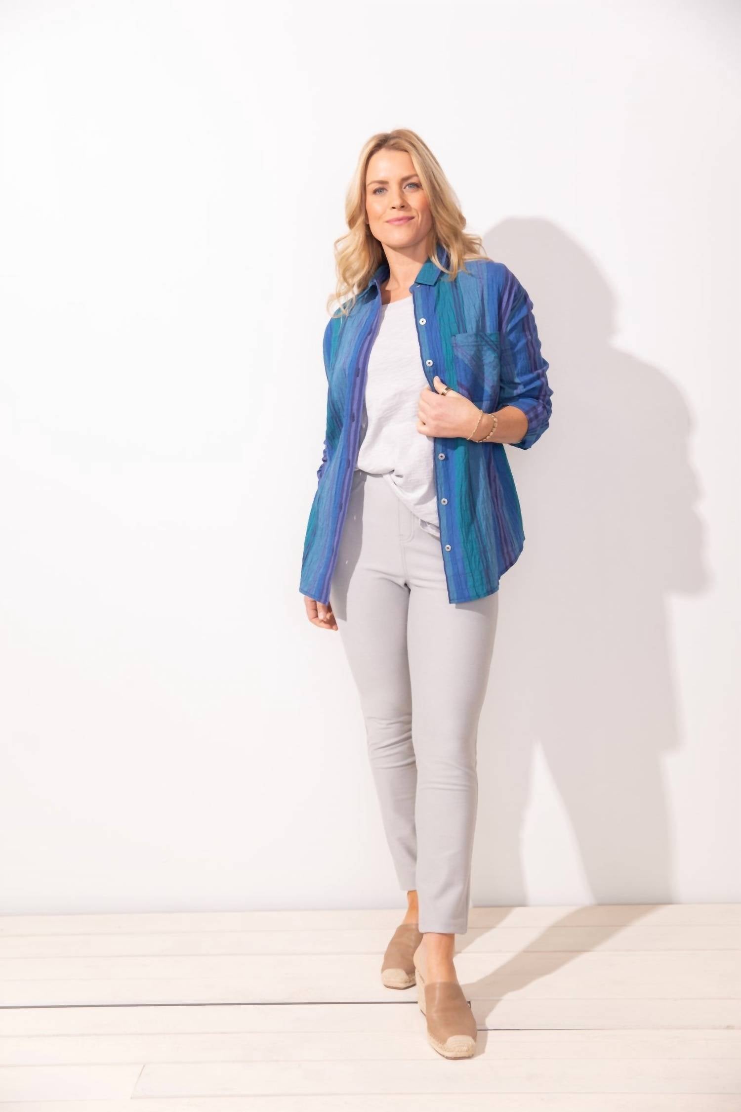 Escape By Habitat - Striped Boyfriend Shirt