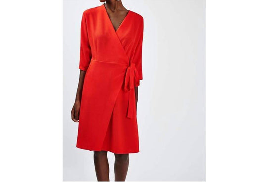 Topshop - Batwing Wrap Midi Casual Wear To Work Dress