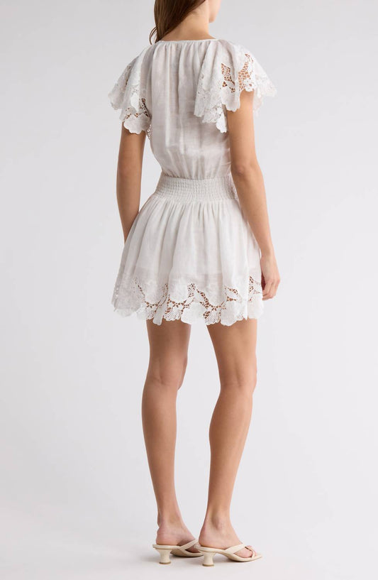 Ramy Brook - Ryan Lace Trim Linen Mini Dress