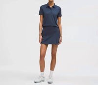 lululemon Swiftly Open-knit Golf Polo in club blue - women's t-shirt - view 4