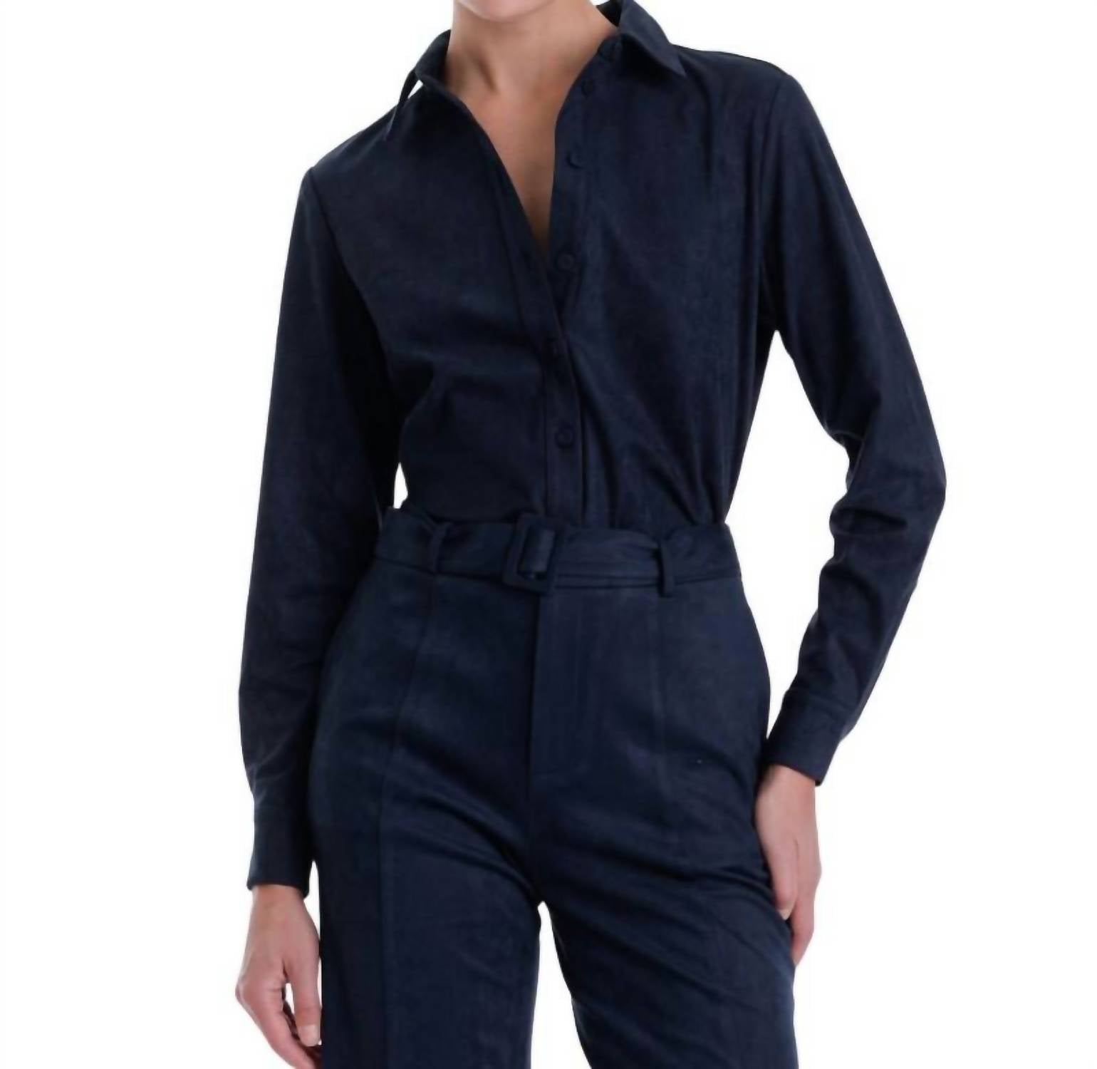 Karina Grimaldi - Veronica Suede Blouse