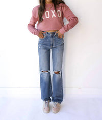 Oat Collective - Xoxo Long Sleeve Sweatshirt