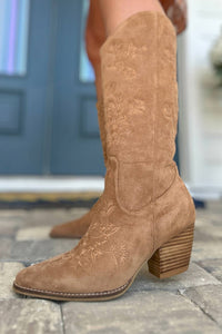 Corkys Footwear Women's Tumbleweed Boots in tobacco - women's shoe - detail view