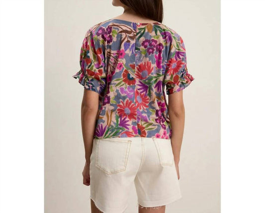 Velvet By Graham & Spencer - Delilah Floral Short Sleeve Top