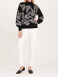 Tyler Boe - Etched Floral Wool & Mohair Blend Sweater