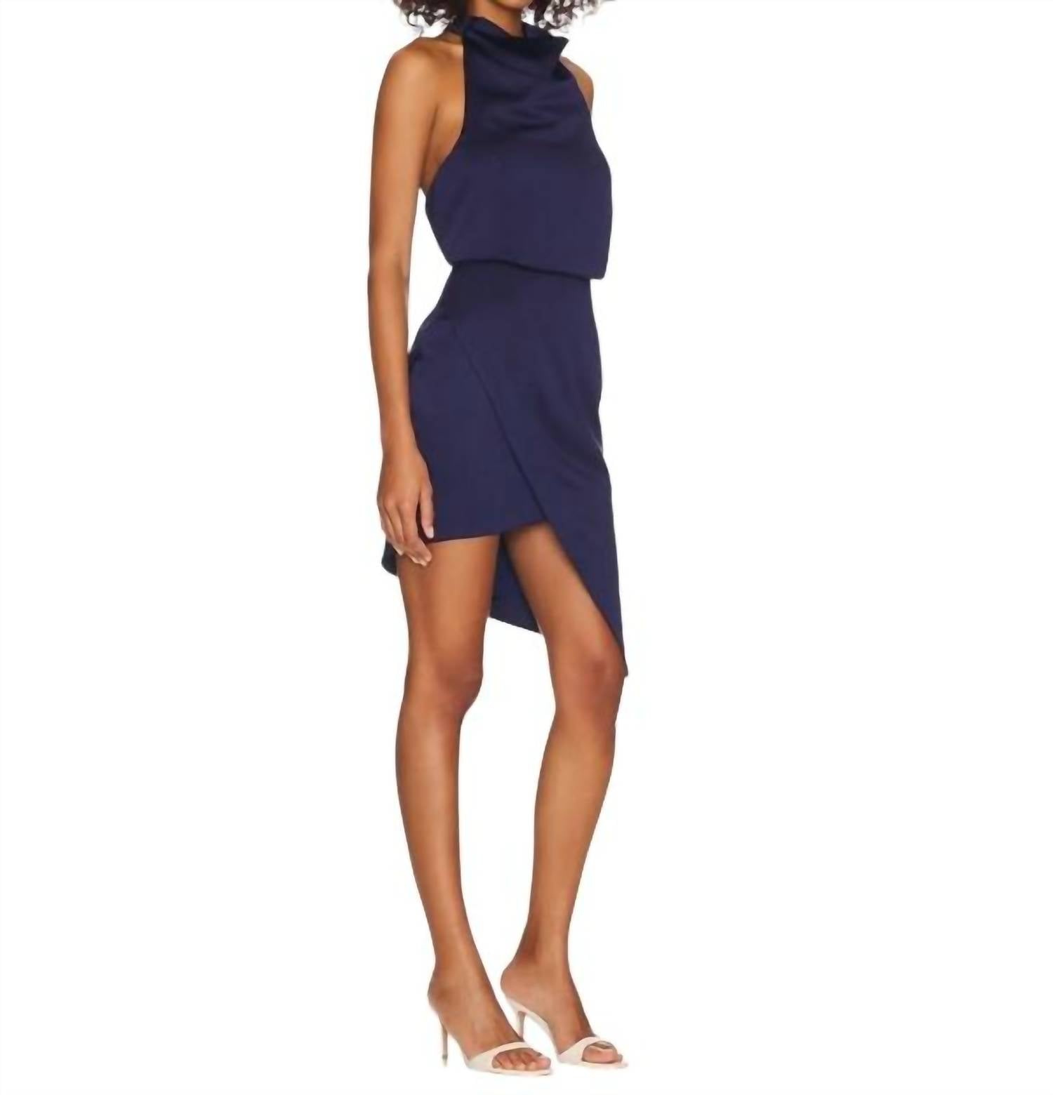 ELLIATT Camo Dress in navy - women's dress - detail view